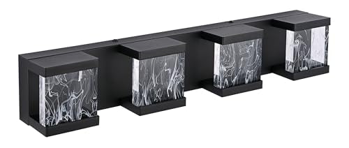 4 Lights LED Bathroom Vanity Light with Unique Smoke Acrylic Panel