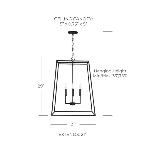 Capital Lighting 337341BI Clint Bold Lantern Candle Pendant