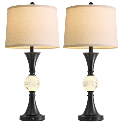 28.5" Black Table Lamps Set of 2 (2 Count)