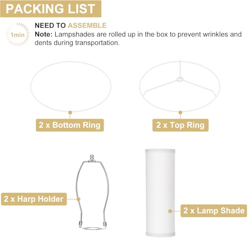 White Tall Lamp Shades Set of 2 (2 Count)