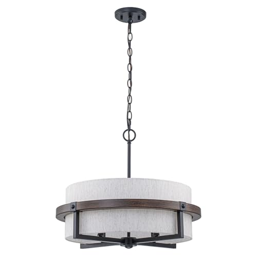 22" Drum Chandeliers for Dining Room with Off