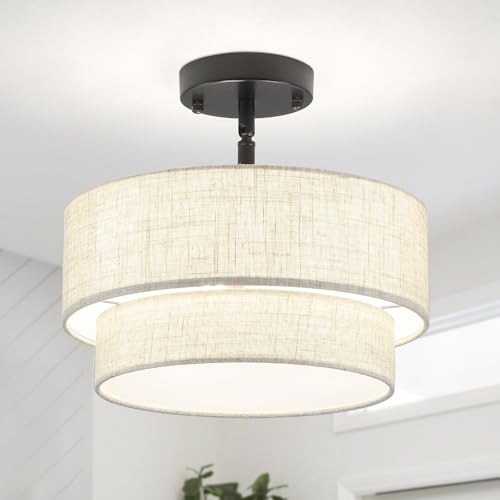 3 Light Semi Flush Mount Ceiling Light