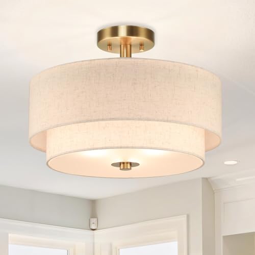 16" Semi Flush Mount Ceiling Light for Bedroom