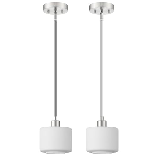 Milk Glass Pendant Lights Kitchen Island 2 Pack (2 Count)