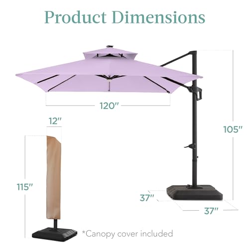 10x10ft Cantilever Patio Umbrella w