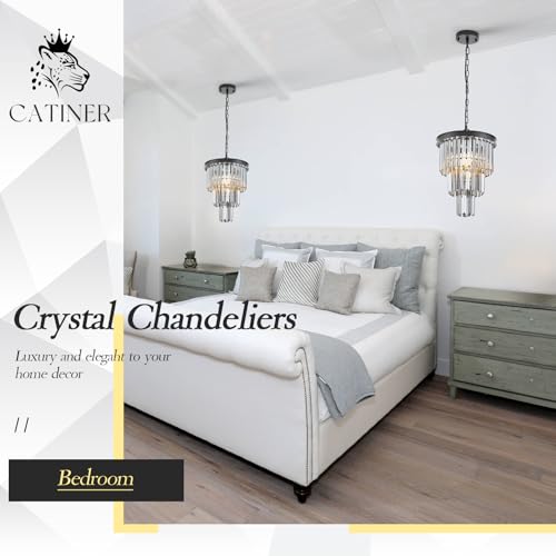 12" Smoke Gray Crystal Chandeliers