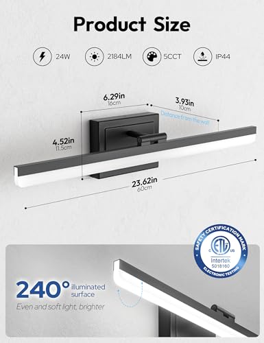 Modern Bathroom Vanity Light 24 inch