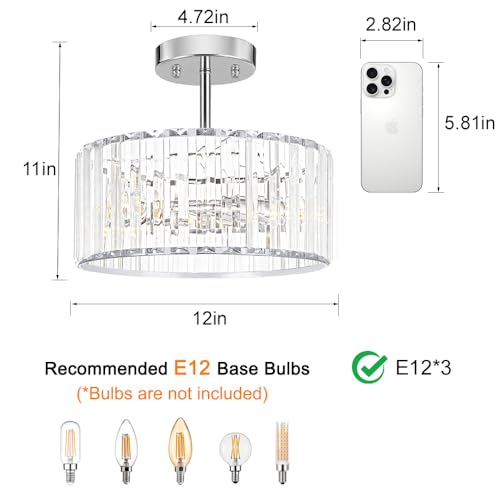 Modern Crystal Ceiling Light
