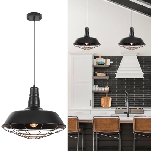 Black Farmhouse Pendant Light