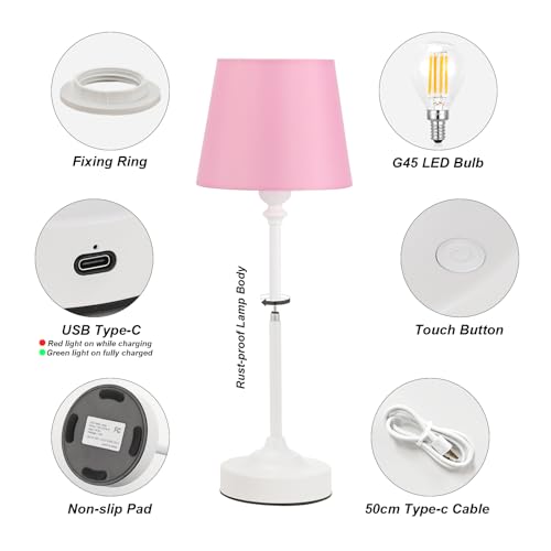 Cordless Table Lamps Rechargeable Set (2 Count)