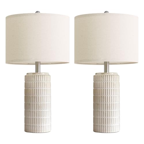 23’’ Dimmable Table Lamps Set of 2 with Remote for Living Room