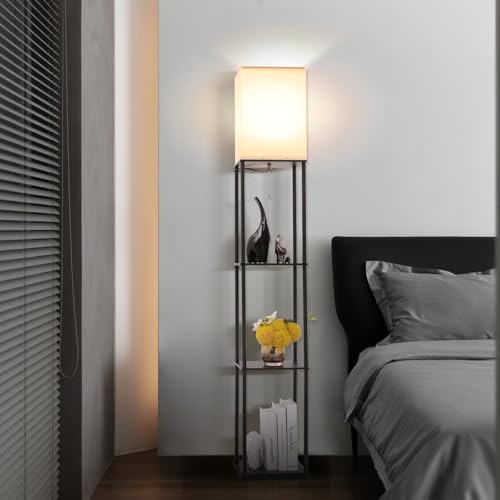 Floor Lamp with Shelves
