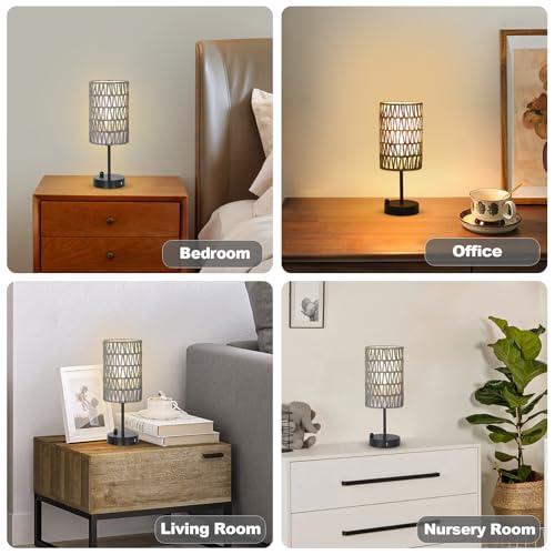 Gray Bedside Lamps Set of 2 (2 Count)