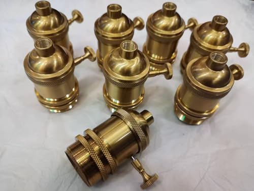 3 Pack Gold E26 E27 Edison Vintage Lamp Socket (3 Count)