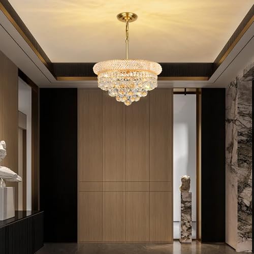Gold Crystal Chandeliers for Dining Room