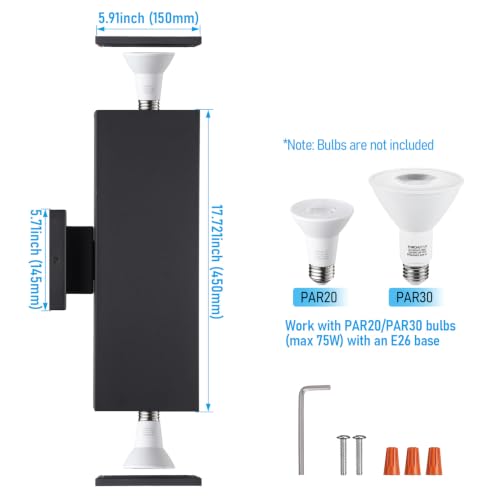 2 Pack 18" Outdoor Rectangular Wall Light (2 Count)