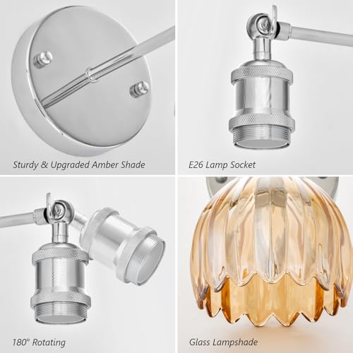 Vintage Battery Operated Wall Sconce (2 Count)