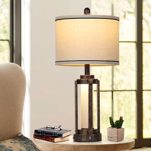 26" Farmhouse Table Lamps Set of 2 (2 Count)