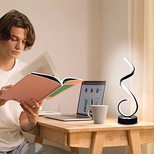 Modern Spiral LED Table Lamp for Bedroom
