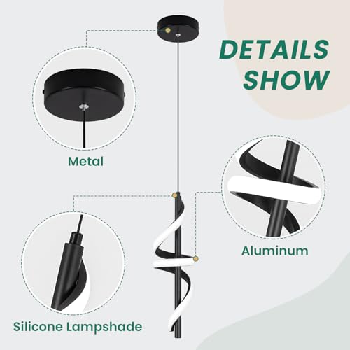 3 Packs Black Pendant Light Fixtures