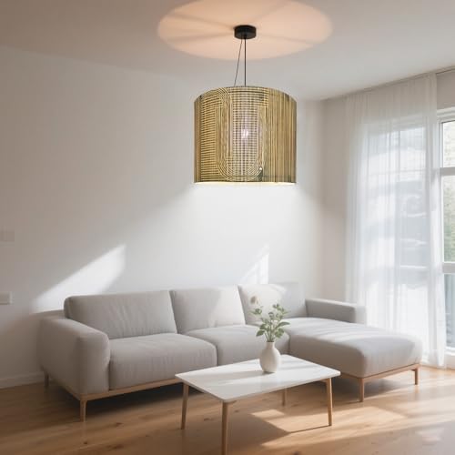 Modern lamp Shade Bamboo Material Abstract Art Deco 11.8 * 9.05Inch