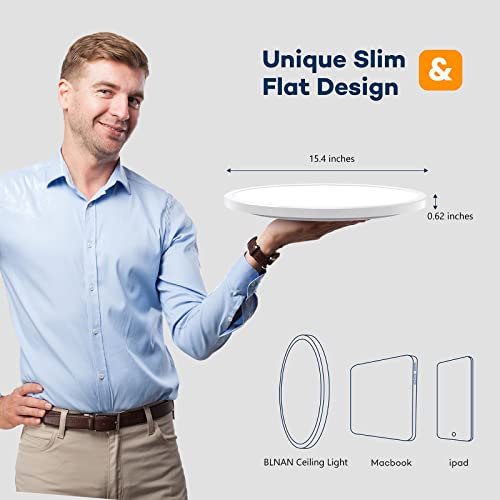 LED Flush Mount Ceiling Light Fixture with Remote Control
