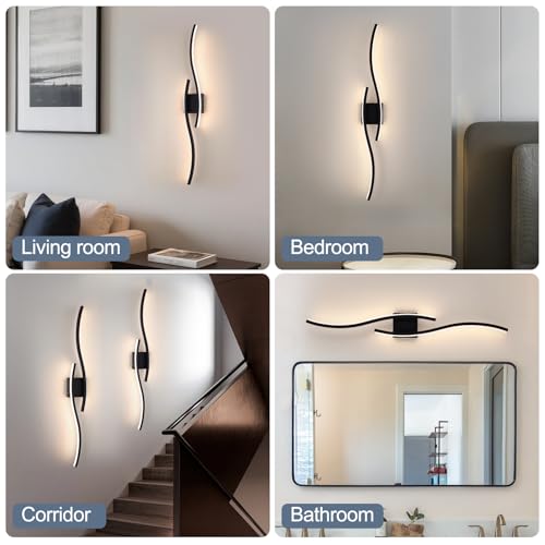 Modern LED Wall Sconce Set of 2