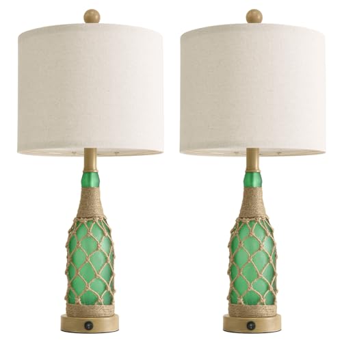 23'' Boho Table Lamps with Night Light for Living Room (2 Count)