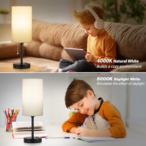 17in Bedside Table Lamp for Bedroom