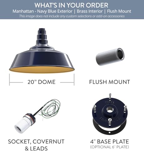Industrial Pendant Light 20 Inch Extra Large Steel