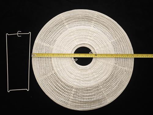 19.69Inch) Double-Layer Paper Lamp Shade, White Oblate Paper Lantern Pendant Light Shade,Bohemian Folding Ceiling light Shade, Paper Lantern Lamp Shade for Bedroom,Apartment (19.69inches)