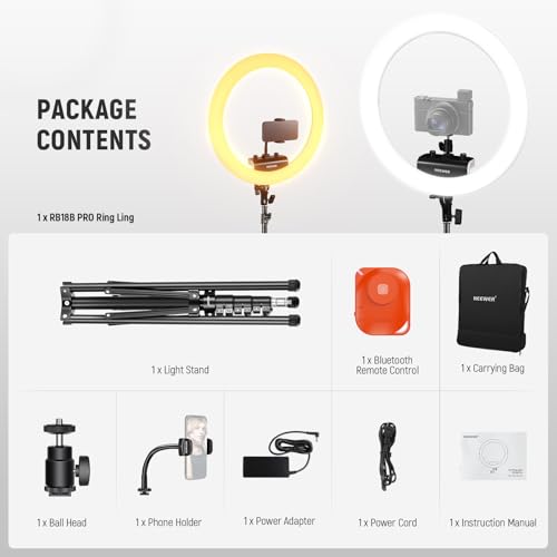18 inch Ring Light with Tripod Stand and Phone Holder
