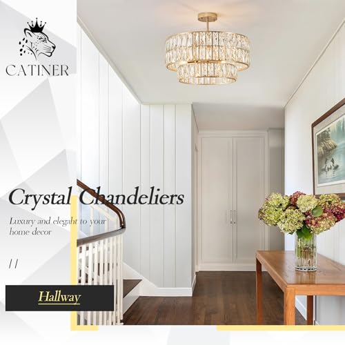 Gold Crystal Chandelier 20" 6