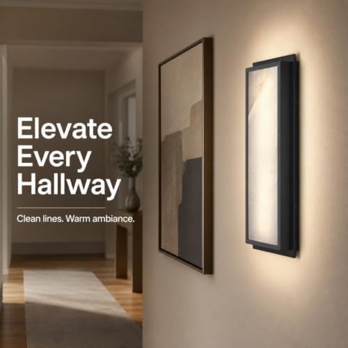 2 Pack 24 Inch Natural Alabaster Bathroom 20W (2 Count)