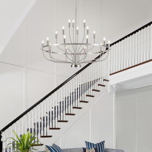 39.4" Brushed Nickel Chandelier