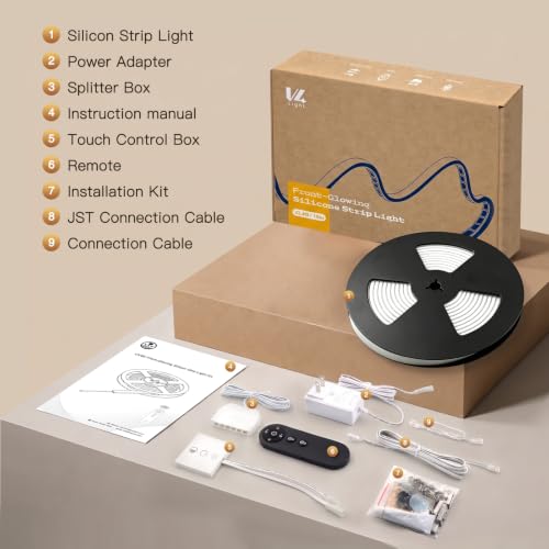 16.4ft Silicone LED Light Strip CRI90 Dot (Touch Control)