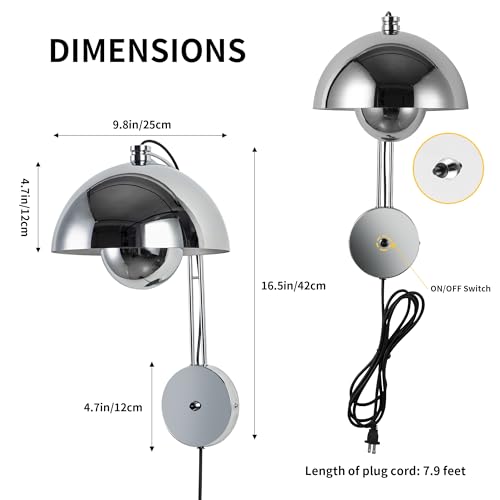 Mid Century Modern Bud Plug in Wall Sconces