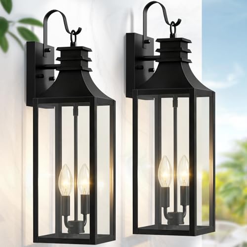22" Large Outdoor Wall Lights (2 Count)