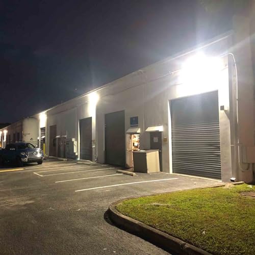 LED Wall Pack Light 120W with Dusk to Dawn Photocell and Glass Lens LED Security Flood Commercial and Industrial Outdoor LED Wall Lights Out Door for House Warehouses UL Listed