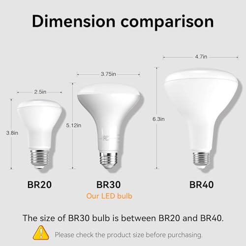 6 Pack BR30 Flood Light Bulb Indoor (6 Count)