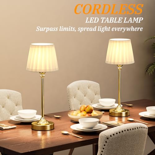 Cordless Table Lamp Rechargeable Gold