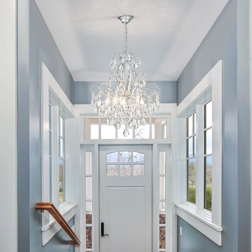 5 Light Crystal Candle Chandelier Pendant Ceiling Modern Lighting Fixture for Bedroom Hallway Bar Kitchen Bathroom