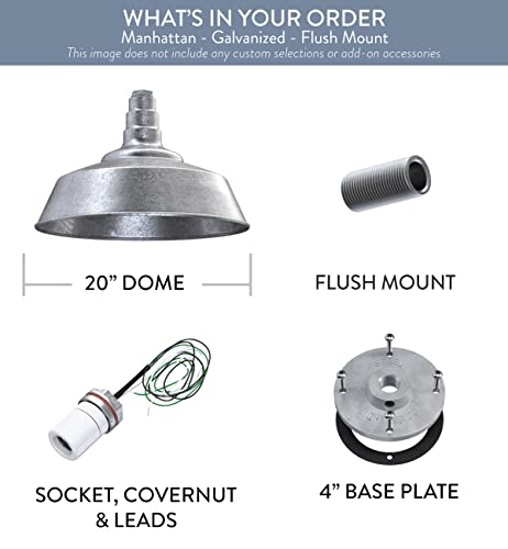 Industrial Pendant Light 20 Inch Extra Large Steel Warehouse