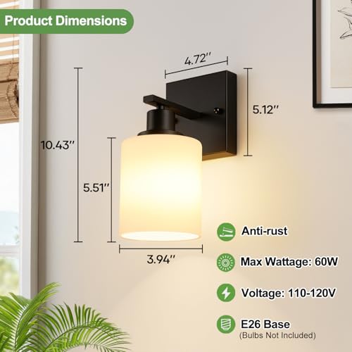 Set of 2 Wall Sconces for Bathroom