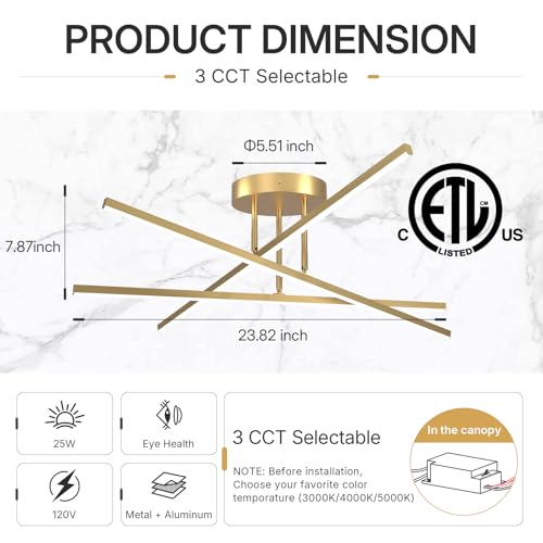 Gold LED Chandelier