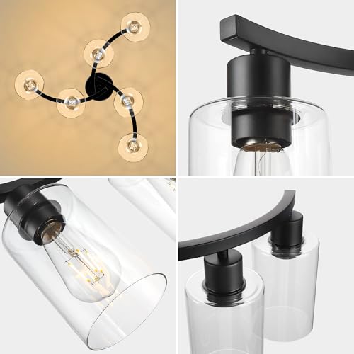 6 Light Modern Chandeliers for Dining Room (6 Count)