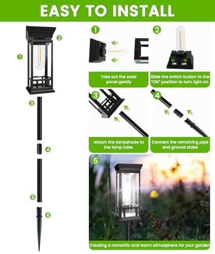 4 Pack Bright Solar Garden Lights (4 Count)