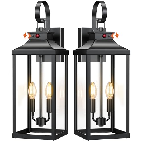 25" Large Motion Sensor Outdoor Wall Lights