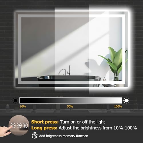 60"X40" LED Bathroom Mirror with Lights