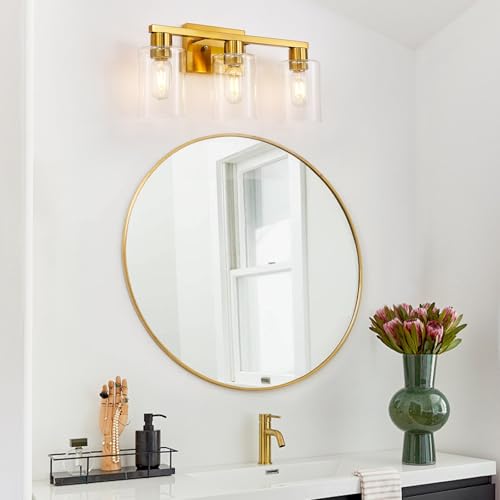 Gold 3 Light Bathroom Vanity Light
